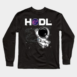 HODL Astronaut Evergrow EGC Coin To The Moon Crypto Token Cryptocurrency Blockchain Wallet Birthday Gift For Men Women Kids Long Sleeve T-Shirt